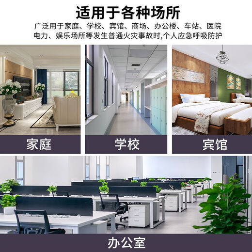 Mo Peng filter fire self-rescue respirator mask fire escape mask 3C certified anti-virus household fire single person standard kit silicone fire blanket