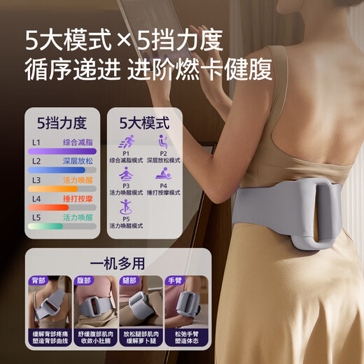 飞利浦（PHILIPS）筋膜环甩脂机筋膜枪抖抖机腹部燃脂神器瘦肚子神器腰部按摩器按摩仪送男女友新年生日礼物3602G