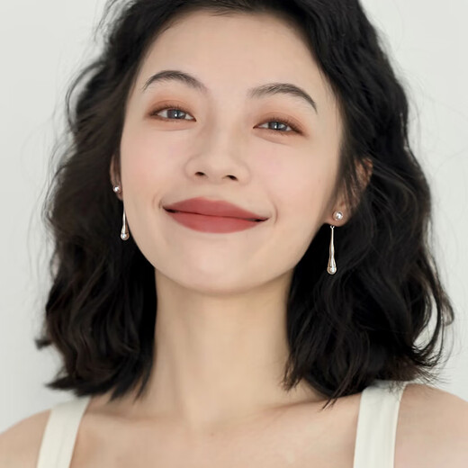 Xiangnan 999 Silver Needle Water Drop Pearl Earrings 2025 New Niche Design Popular Earrings Women's Fashion Personalized Earrings 999 Silver Needle Water Drop Pearl Earrings (Pair)