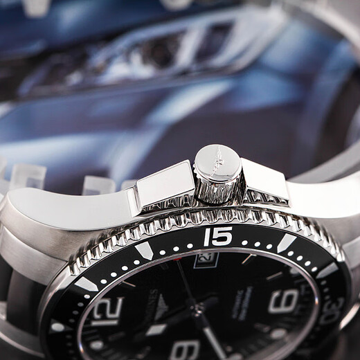 Longines (LONGINES) men's watch Concas series automatic mechanical watch men's Swiss 300m waterproof men's watch L3.742.4.56.6 mechanical steel belt black plate 41MM