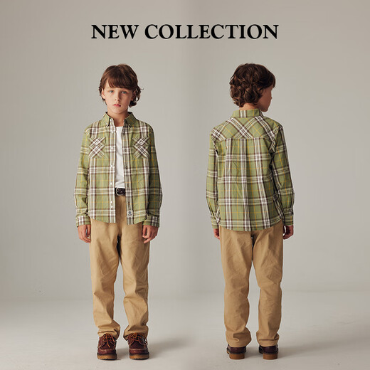 E LAND KIDS shirt olive green 160