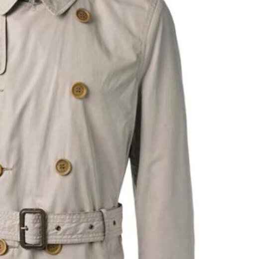 博柏利（BURBERRY）新年礼物纯色双排扣翻领腰带风衣男款卡其色 卡其色 均码 48