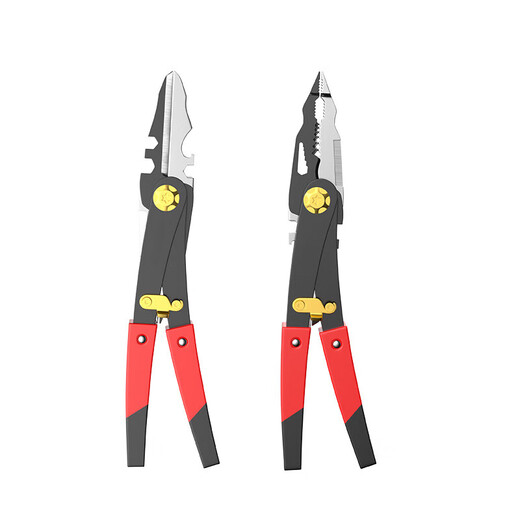 Iron scissors, powerful keel scissors, dual-purpose electrician wire strippers, stainless steel aviation scissors, special scissors, deformable double-headed iron scissors - 1 pair of wire strippers