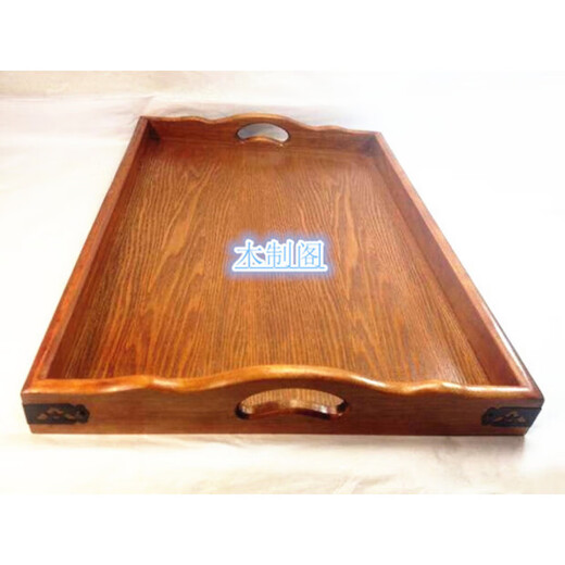 Create a golden extra large roasted whole lamb wooden plate 60*40CM roasted whole lamb wooden plate solid wood rectangular tray hotel end brown 70*50*6