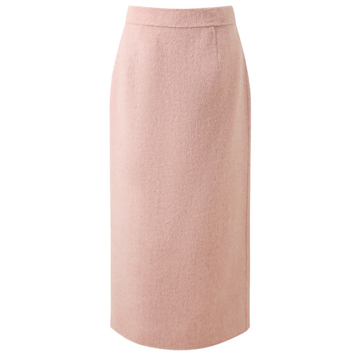 Sancai Smiling Beauty 2025 Winter New Sheep Wool Double-sided Wool Skirt Straight Skirt Long Skirt C Cherry Blossom Pink Pre-sale Payment within 25 days S