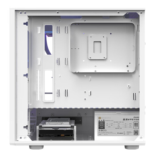 Das weiße Hauptgehäuse des Peninsula Iron Box (PADO) Style 5 für Desktop-Computer unterstützt M-ATX-Motherboard/mit Typ-C/Frontplatte aus Eisengitter/Schiebeglas-Design/8 Lüfterpositionen/240-Wasserkühlung/5080-Grafikkarte