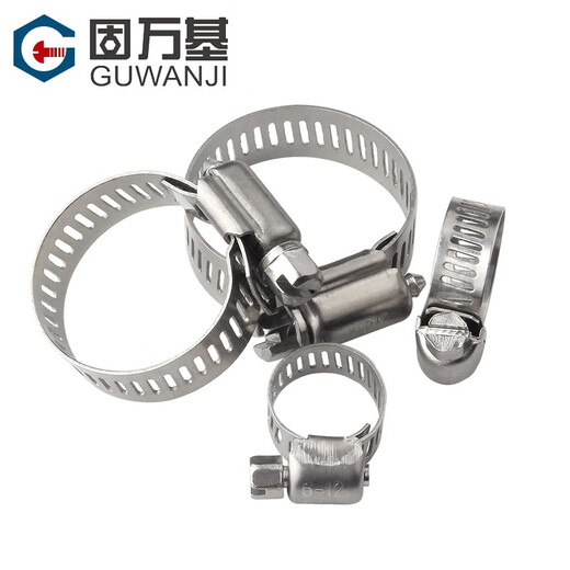 Guwanji 304 stainless steel hose clamp quick installation gas pipe buckle clamp strong water pipe clamp clamp fixed ring clamp pipe clamp M6-12 10 pieces (Xiaomei) 304