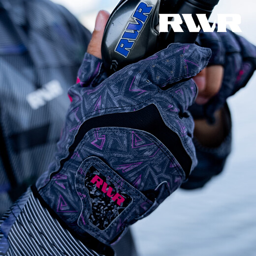 RVVR2026 Lure Gloves La Sherrie Three-Finger Fishing Gloves Wear-resistant, Non-Slip, Comfortable All-Season Gloves 2026 Model-Exposed Three Fingers-La Sherrie-Ring Crack Powder XL
