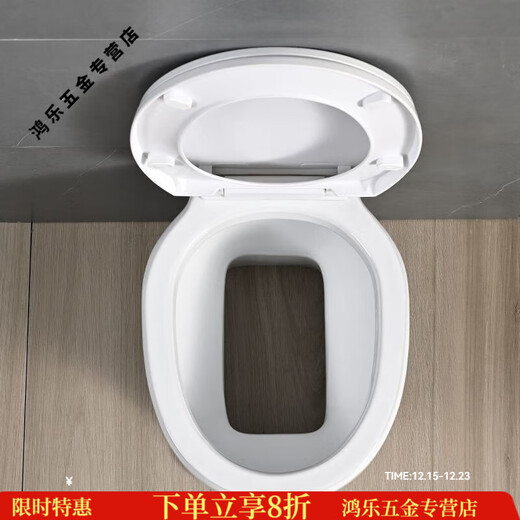Pupan rural toilet renovation dry toilet dual-purpose ceramic flush-free straight-through squat toilet converted into a sitting toilet toilet for the elderly j extra long square mouth + cover