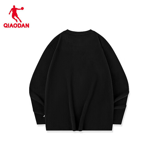 Jordan fleece long-sleeved t-shirt men's jacket autumn and winter warm sports casual lining base layer fleece top black XL