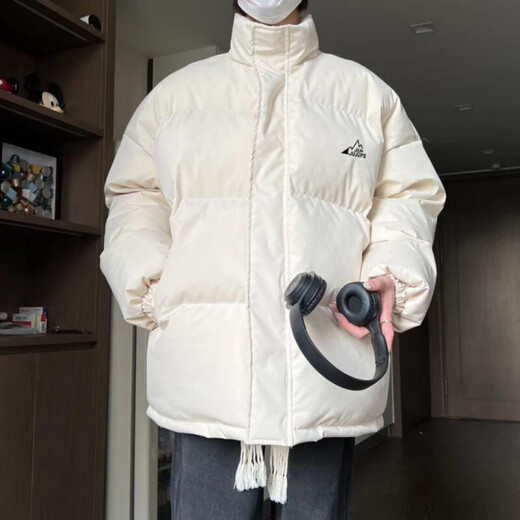 Down jacket men's winter 2025 new autumn and winter style trendy bread coat loose winter clothing trendy brand thickened jacket black 3XL