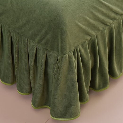 Mercury series 2025 new winter milk velvet four-piece set, thickened and warm coral velvet quilt cover, double-sided velvet quilt cover sheet, warm time, thickened and warm, anti-static, 1.8m bed sheet style, four-piece set - suitable for 200*230cm quilt core