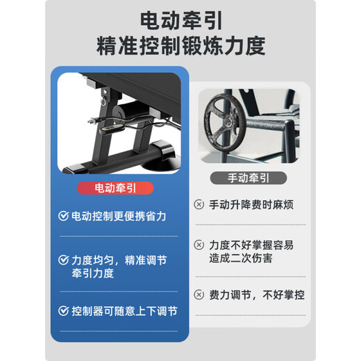 Electric traction lumbar spine medical home bed heightening hamstring fitness inversion artifact fully automatic cervical spine stretcher intelligent electric stretching/cervical spine repair/luxury quality