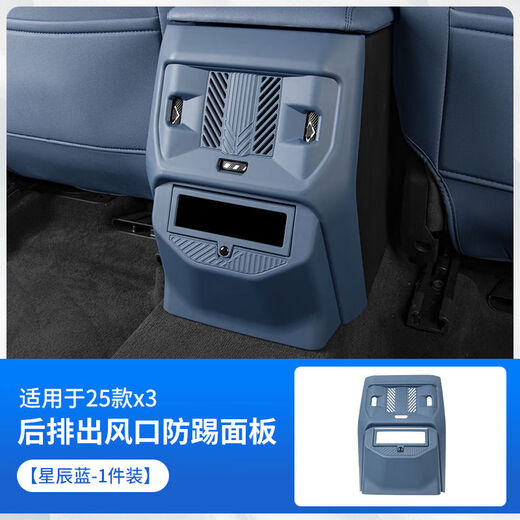 Litian 25 new BMW X3 window lift panel glass button frame decorative stickers car interior supplies modification accessories 25 X3 rear anti-kick panel Star Blue upgraded screen protection cover