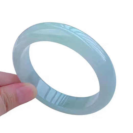 FALRIA Fa Laier ice jade bracelet Burmese ice waxy light green floating green oil green floating flower jade bracelet full circle high ice authentic jade bracelet 59mm