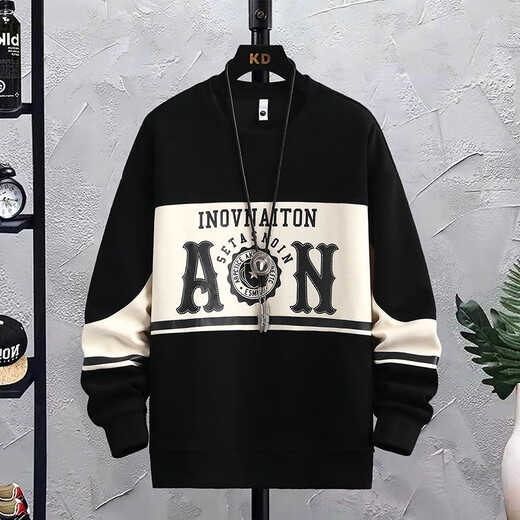 Playboy 13 junior high school student long-sleeved sweatshirt 12-year-old boy handsome autumn and winter style 14 older children 15 teenagers round neck top WE1946 khaki (single sweatshirt) spring style quality 2XL 130-145Jin Jin is equal to 0.5 kg