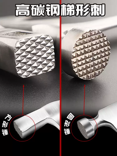 RSRDDY geological exploration hammer all-in-one multi-functional household round head square head hammer ice breaking quarrying mining mountaineering hammer sheet metal hammer round head geological hammer ax