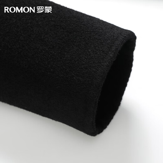 Romon 100% pure wool extended double-sided woolen coat men's autumn and winter woolen over-the-knee windbreaker jacket
