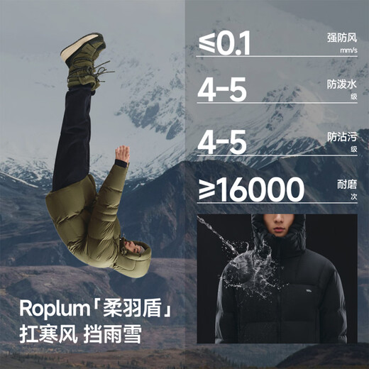 Beneunder Men's Water Repellent Down Jacket Warm Outdoor Windproof and Waterproof Machine Washable Hooded Jacket HD111 Mandu Black XL