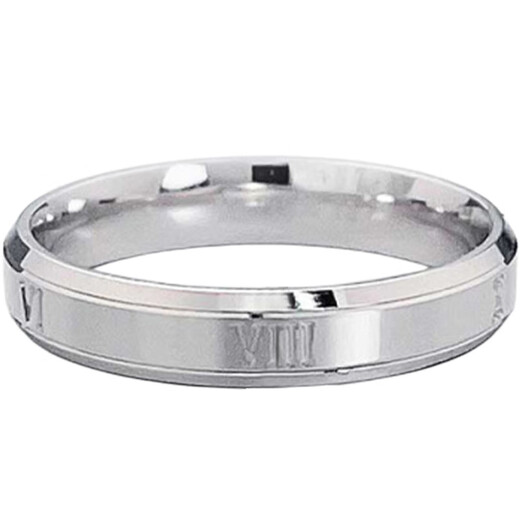 China Gold (CHINA GOLD) platinum ring with letters and Roman numerals, a gift for your girlfriend, a gift for someone else, about 6.82g