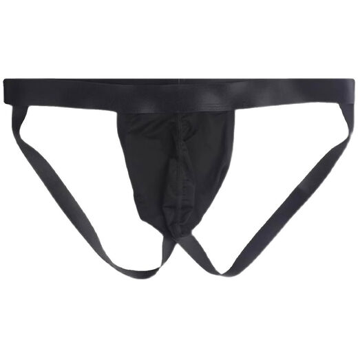 Ice Silk Thong Men's Sexy, Comfortable, Slim Low Waist Double Butt Single Layer Briefs, Breathable Fitness Men's Briefs, White M