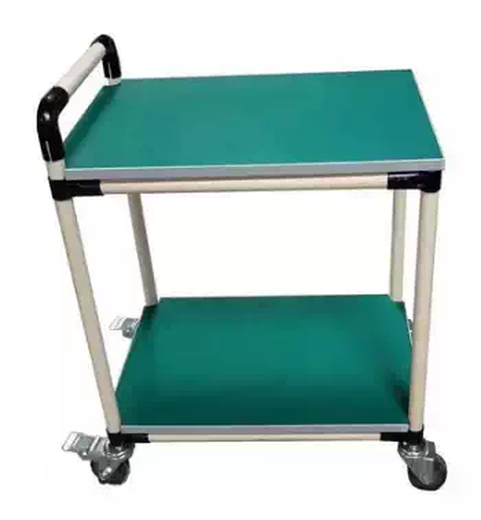 Yusenyi sorting cycle material lean room mobile anti-static frame car transfer trolley workbench assembly line line L800xD600xH750x2 layer height including handrails