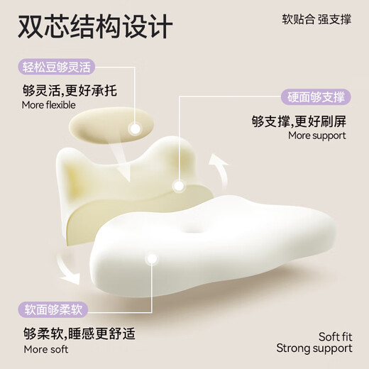 Sleep easily, night cat pillow pro, sleeping pillow, playing sleeping pillow, sleeping pillow, bedside cushion, lying down and playing with mobile phone, special pillow, cloud purple