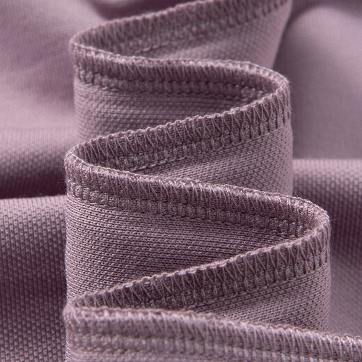 MONTAGUT Breathable long-staple cotton & jacquard lapel Autumn comfortable stretchable long-sleeved polo shirt JG Gray Purple S