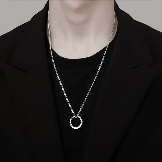 Mobius necklace men's trendy brand versatile sense niche high-end men's chain men's sweatshirt chain side chain