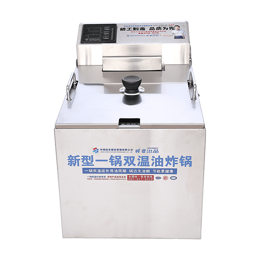 Dual temperature fryer commercial electric fryer new electric fryer double cylinder single cylinder desktop fried chicken fried skewers french fries desktop double cylinder 1 inch 12L