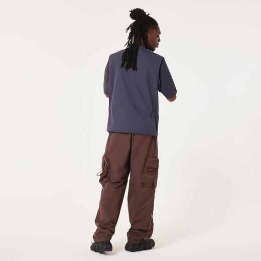 OAKLEY Men's Vest Warm Windproof Workwear Nylon Outdoor Cycling Vest Casual Graphite One Size | SMALL