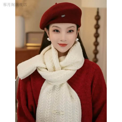 Rongyuege beret women's 2025 new autumn and winter warm and elegant fashion face-showing little painter's hat beret Ankola red woolen beret one size