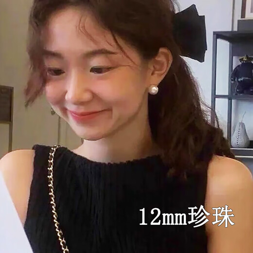 Pearl style ear clips for girls without pierced ears, 2025 new mosquito coil discs, temperament, high-end, light luxury earrings, ear clips 12mm