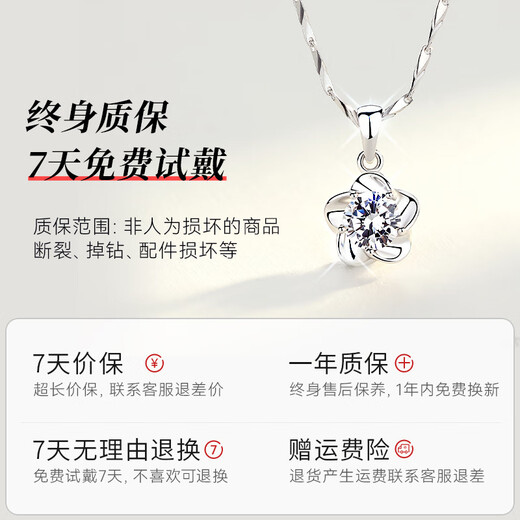 The only (Winy) sterling silver necklace women's pendant birthday gift for girlfriend and wife light luxury niche high-end silver jewelry