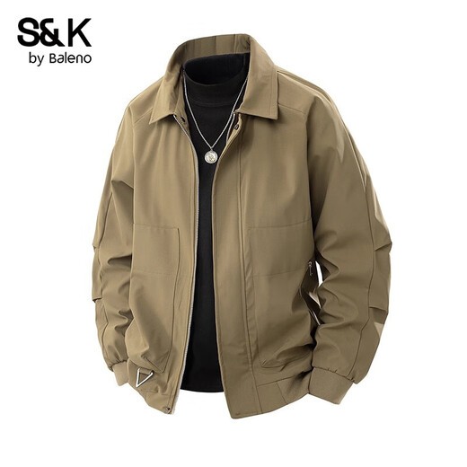 Baleno S&K Series Autumn Jacket Men's Versatile Casual Loose American Fashion Brand Workwear Teen Casual Jacket Men Green Brown XL