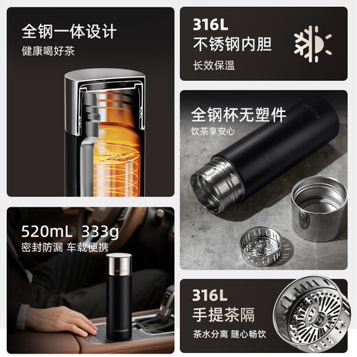 Fuguang Insulated Water Cup Large Capacity Men's and Women's Souvenirs Students Going to School Insulated Stainless Steel Water Cups Teacup Gifts