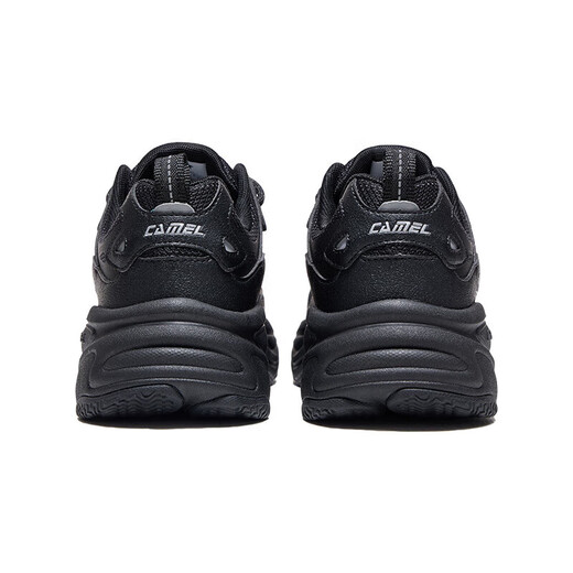 CAMEL Men's Shoes Thick Sole Increased Cushioning Daddy Casual Sports Shoes K15CX4L4018 Black/Castle Gray 42