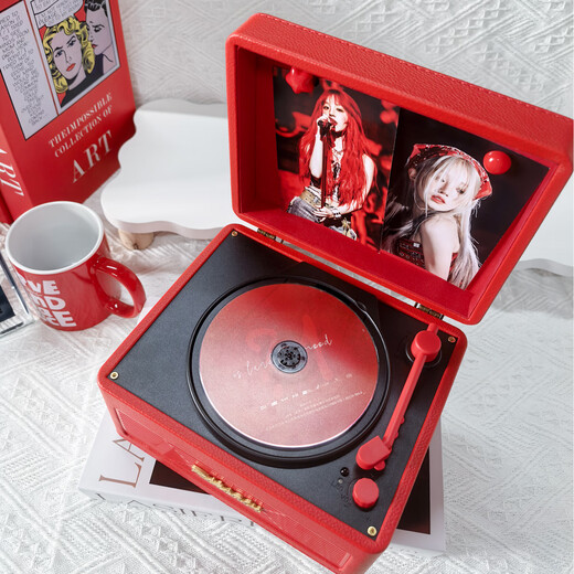 Riksoin customizable discs CD player disc audiophile album bluetooth player retro listening to discs nostalgic retro literary CD player for Chinese Valentine's Day birthday 630 rubies high power album protection + long battery life + free audition disc