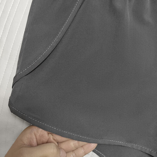 Yoga wear for women 2025 new summer loose short-sleeved women's quick-drying running Pilates fitness wear sports suit light pink short-sleeved + sea rock gray trousers L