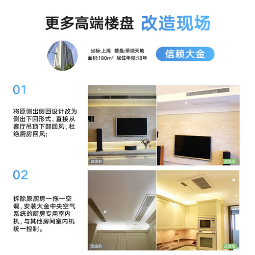 Daikin (DAIKIN) central air conditioning old house renovation one to two one to three one to four one to five household air conditioner frequency conversion first class energy efficiency air conditioner door-to-door physical examination renovation and air conditioner replacement without renovation 7-day renovation series two bedrooms and one living room