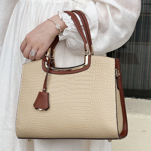 DISSONA Mother's Day gift, practical and practical for mom, middle-aged lady's mother-in-law handbag, apricot __ without gift box