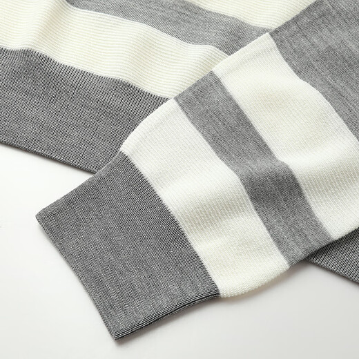 HECHTER men's wool sweater 100% wool pullover top business casual commuting inner sweater light gray M