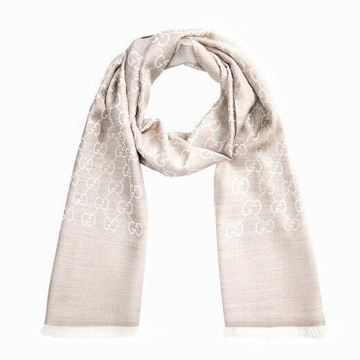 Gucci (GUCCI) scarf, couple autumn and winter versatile wool mid-length women's and men's scarf, holiday gift, birthday gift, beige 165904 3G646 9500