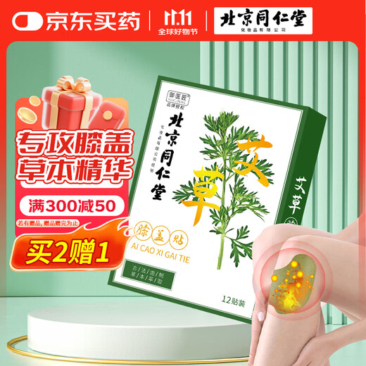 Tong Ren Tang Beifuß-Kniepflaster, gesundes Moxibustionspflaster, Kniegelenk-Beifuß-Patch, 12 Pflaster/Box