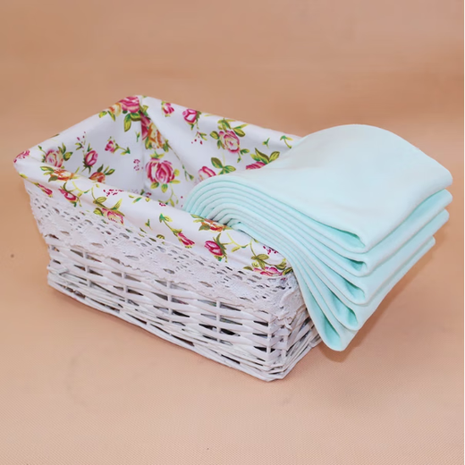 Baby pure cotton diapers, absorbent and breathable, baby changing pads, washable for all seasons, soft and comfortable newborn diapers, green, 10 pack, free diaper buckle