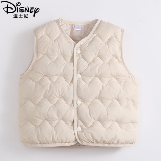 Disney (Disney) baby down cotton vest autumn and winter boys and girls Korean style waistcoat infant vest inner wear children new style black 90