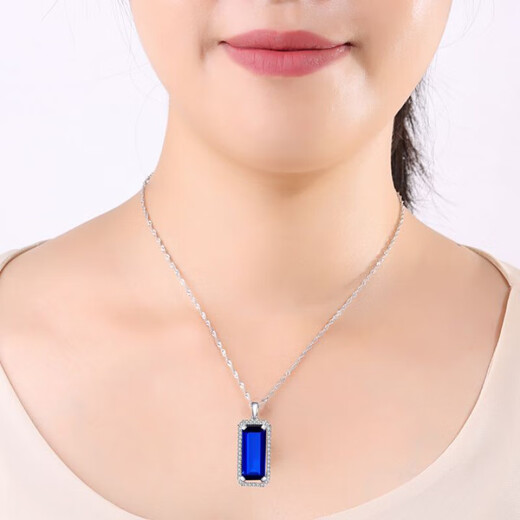 Reza quality tanzanite pendant sapphire pendant silver plated 18k gold inlaid colored gemstone necklace colorful treasure