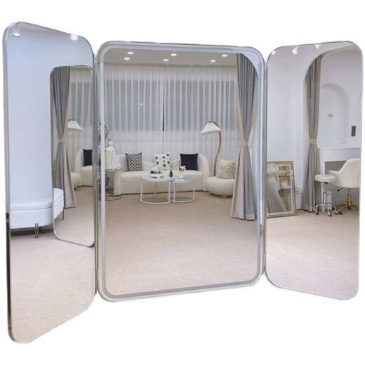 Yusenyi Bridal Shop Three-way Mirror Folding Body Mirror Slimming Lens Beauty Mirror Full-length Mirror Dress Hall Fitting Mirror Middle 220160 + Both Sides 22090 Others No