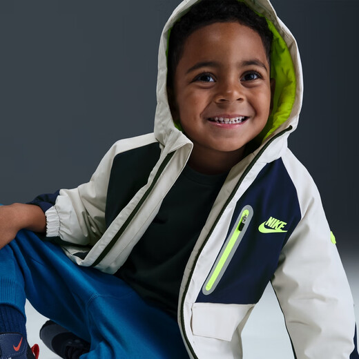 NIKE infant and child three-proof work jacket winter boys' warm and water-repellent cotton jacket NIKE TECH IQ9842