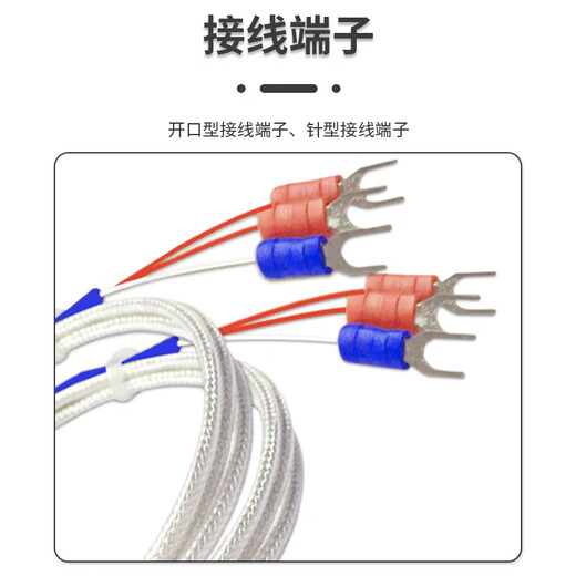QANTOP Pt100 platinum thermal resistance rolling groove temperature sensor waterproof high temperature probe Class A (0.5 meter wire) accuracy 0.1